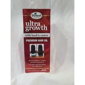 Difeel Ultra Hair Growth Oil Infused w/Basil & Castor Oil 2.5oz- Grow Hair Fast